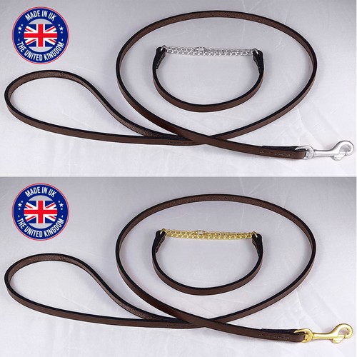 Leather dog show leads - leather,