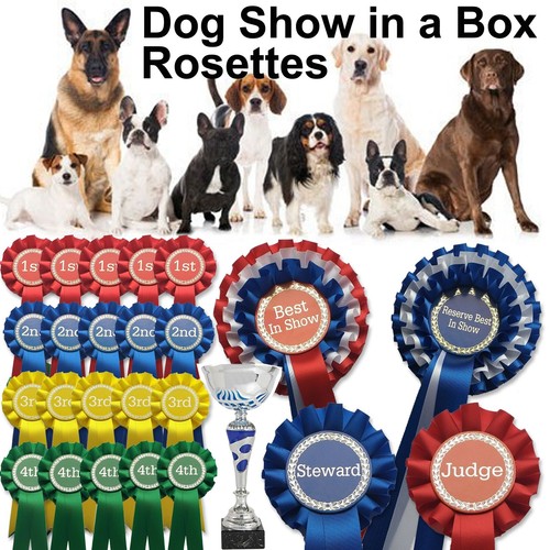 Dog show rosettes - rosettes, complete