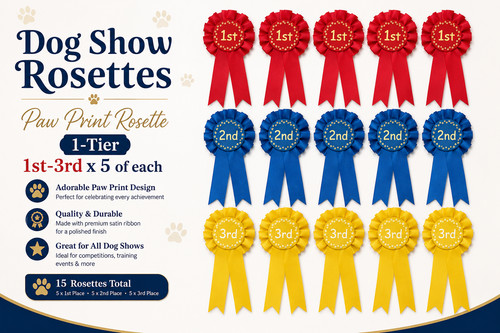 Dog show rosettes paw print - dog,