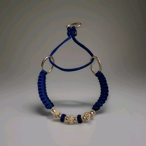 Blingy dog show collar - blingy, blue