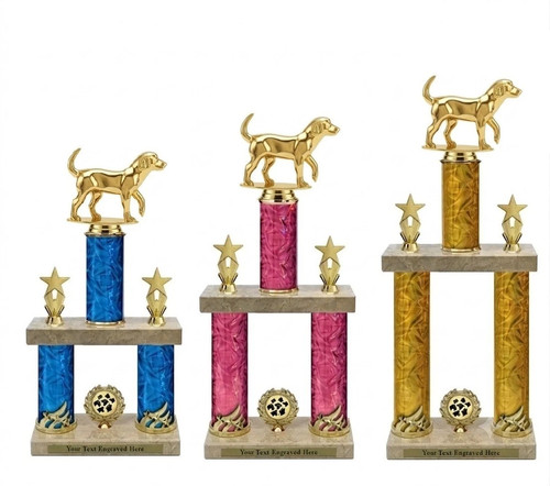 Personalised gold dog - gold,