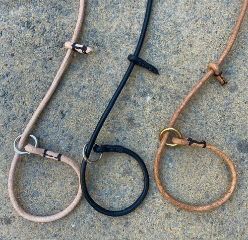 Leather slip lead 4mm - slip,